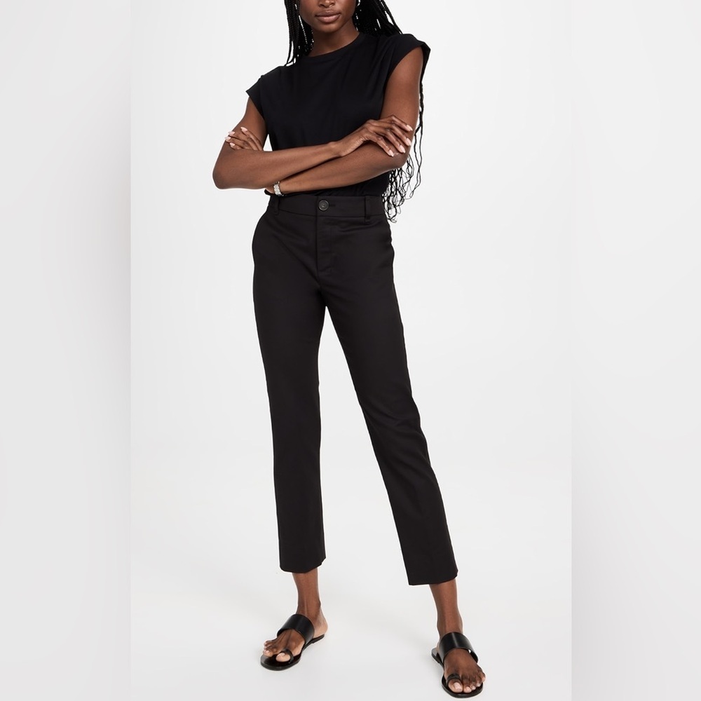NEW Vince Black Cigarette Trousers Crop Size 18